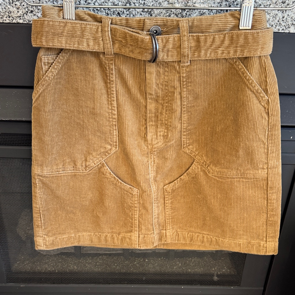 Banana Republic Corduroy Mini Skirt In Brown